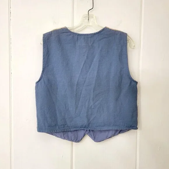 TanTrums 1990s Floral Embroidered Vest - Picture 3 of 5